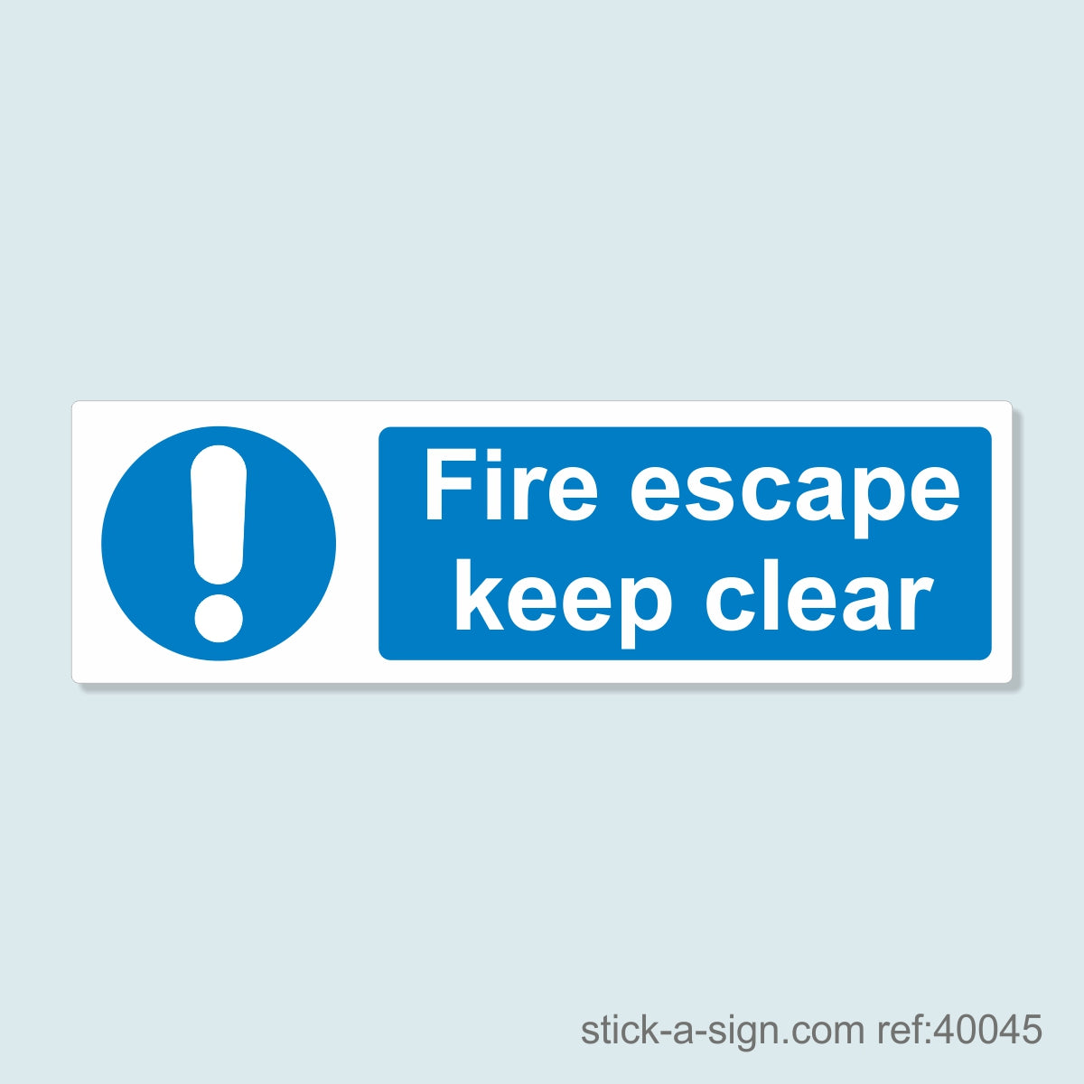 Fire Escape Keep Clear Vinyl Sticker