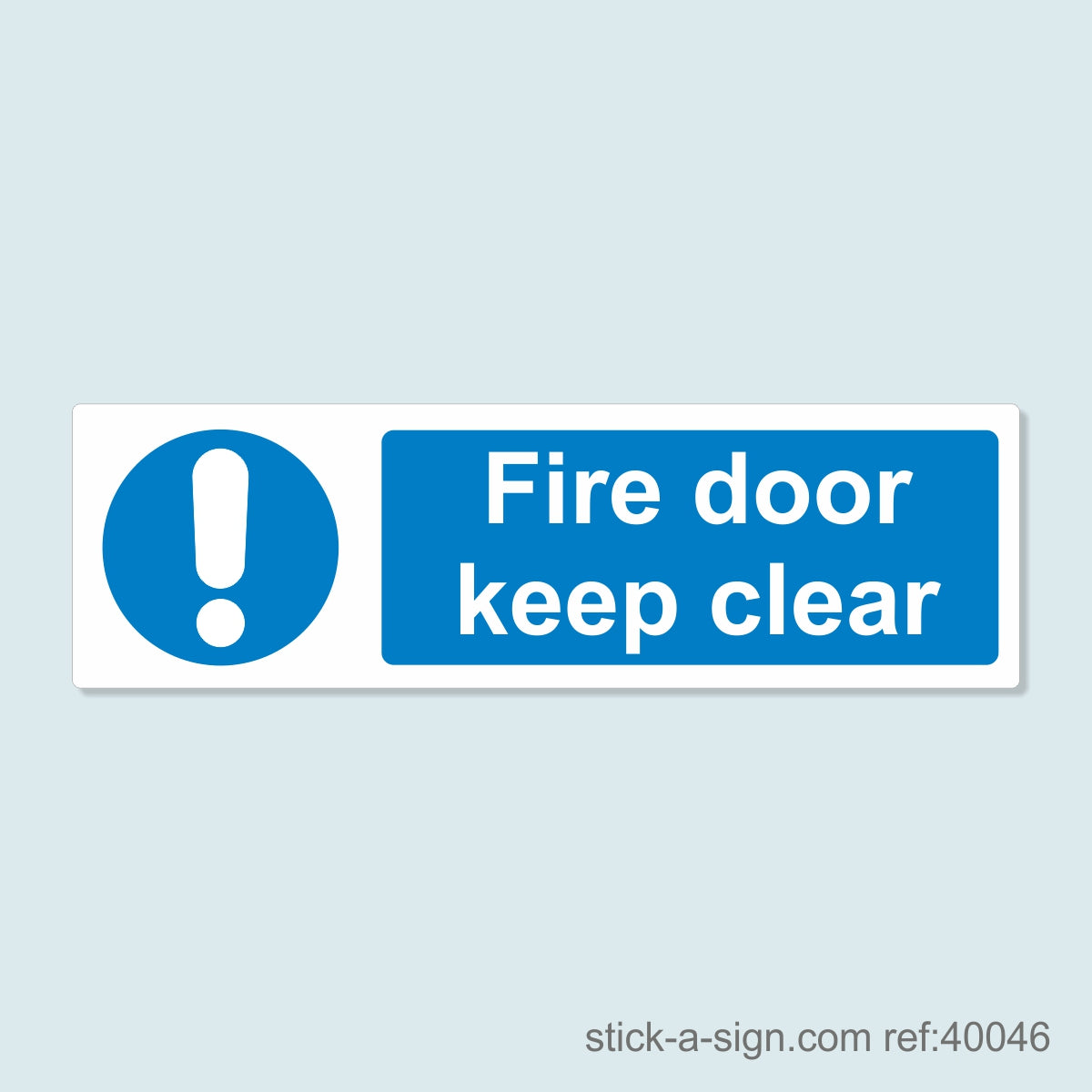 Fire Door Keep Clear Vinyl Sticker