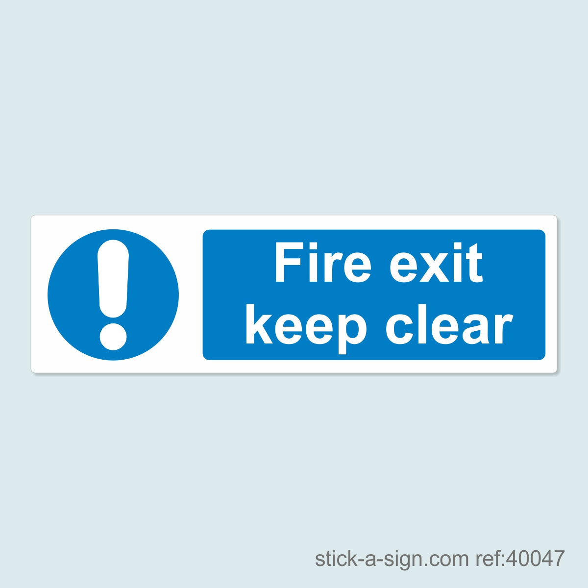 Fire Exit Keep Clear Vinyl Sticker