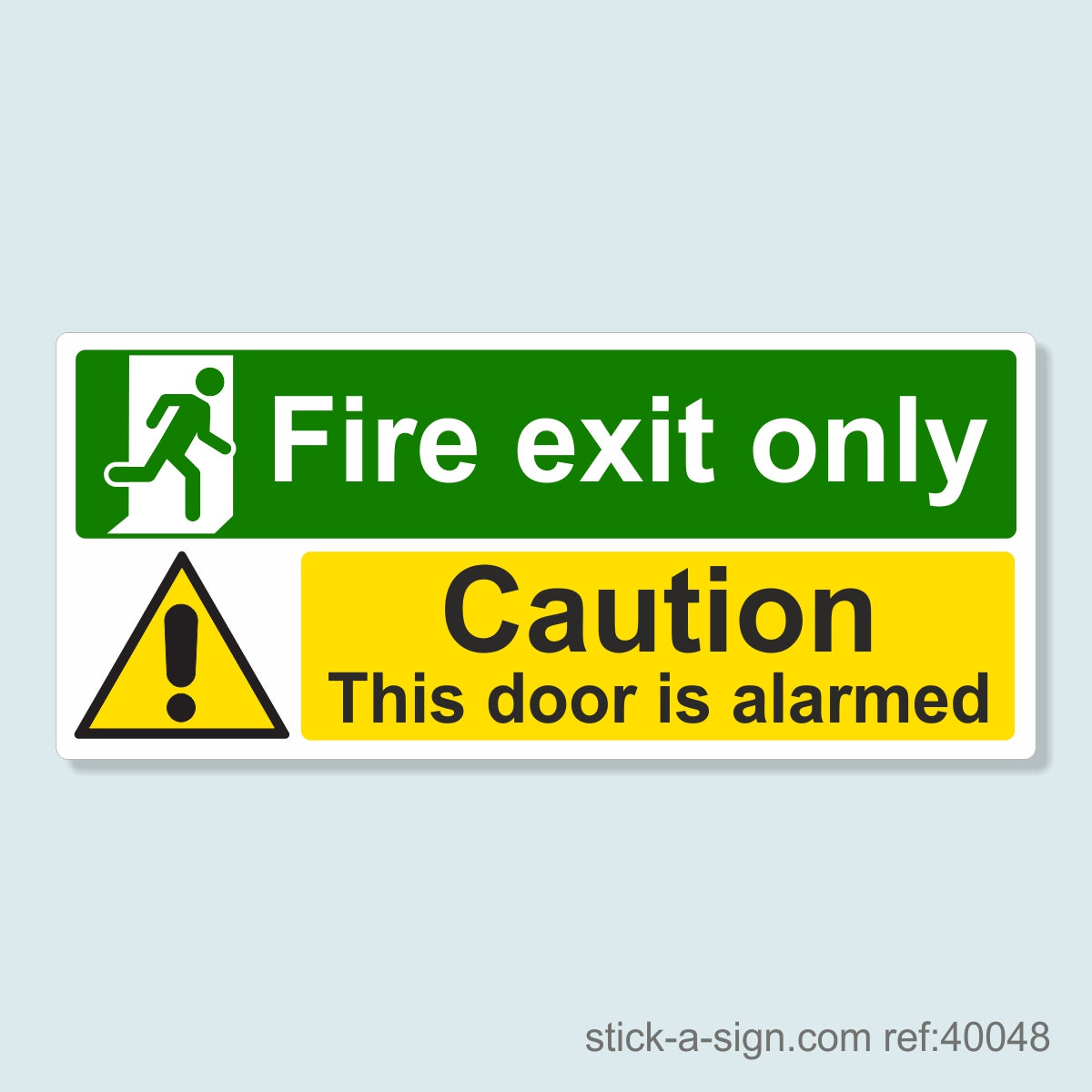 Fire Exit Door is Alarmed Vinyl Sticker