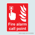Fire Alarm Call Point Vinyl Sticker (Vertical)