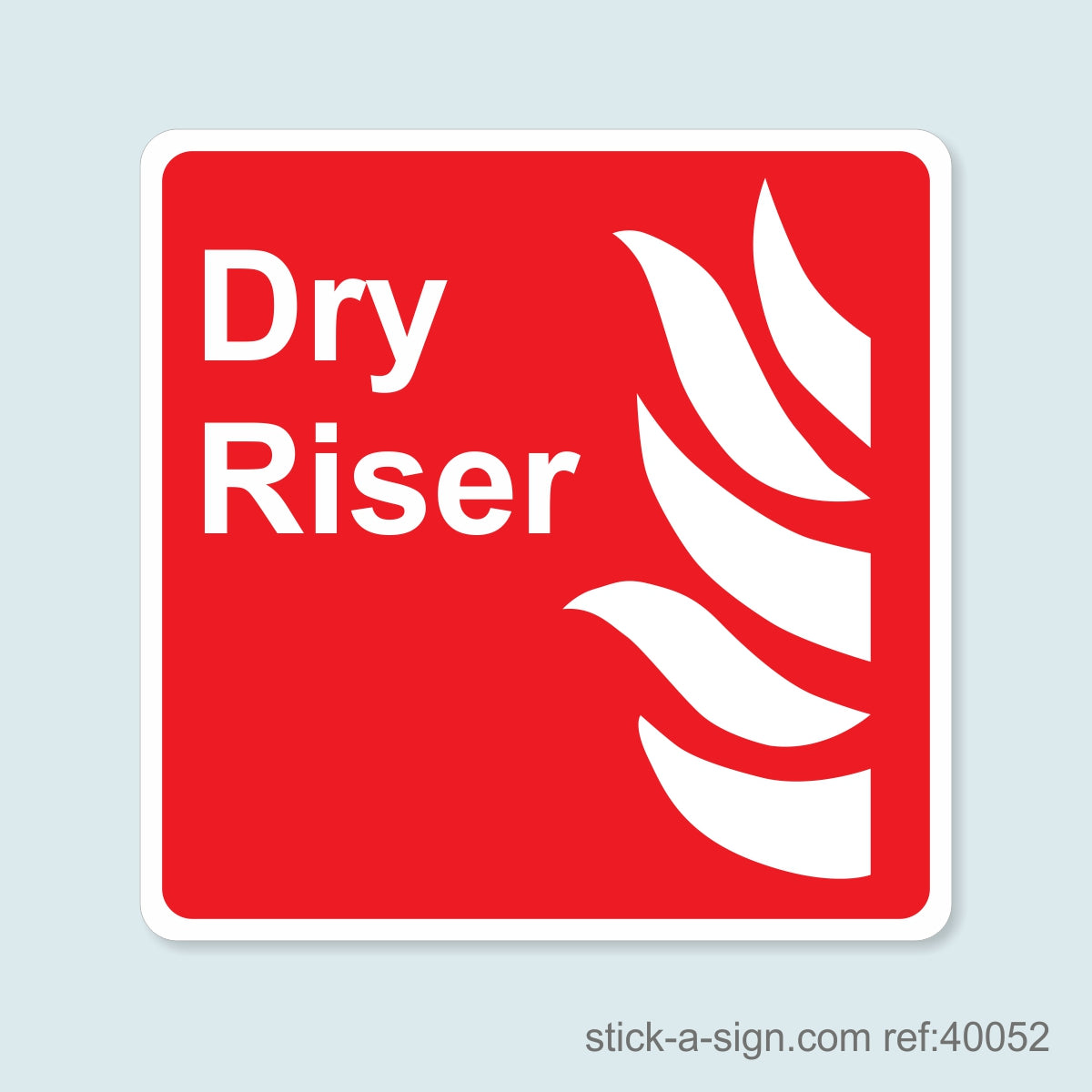 Dry Riser Vinyl Sticker
