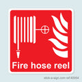 Fire Hose Reel Vinyl Sticker