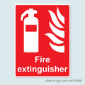Fire Extinguisher Vinyl Sticker (Vertical)