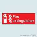Fire Extinguisher Vinyl Sticker (Horizontal)