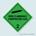 Dangerous Goods Sticker - Non-Flammable Compressed Gas