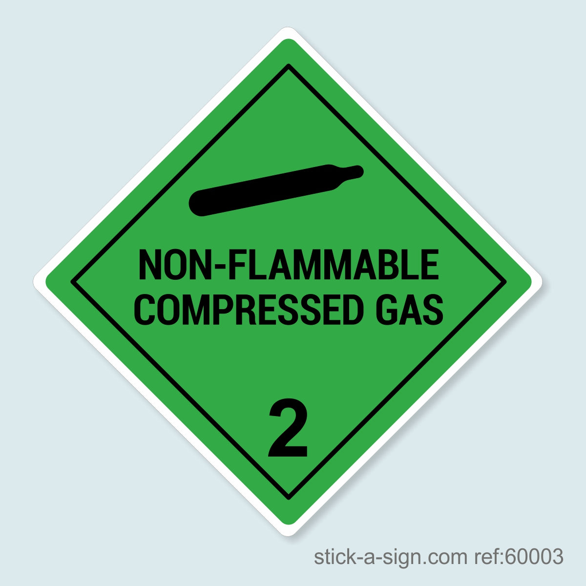 Dangerous Goods Sticker - Non-Flammable Compressed Gas