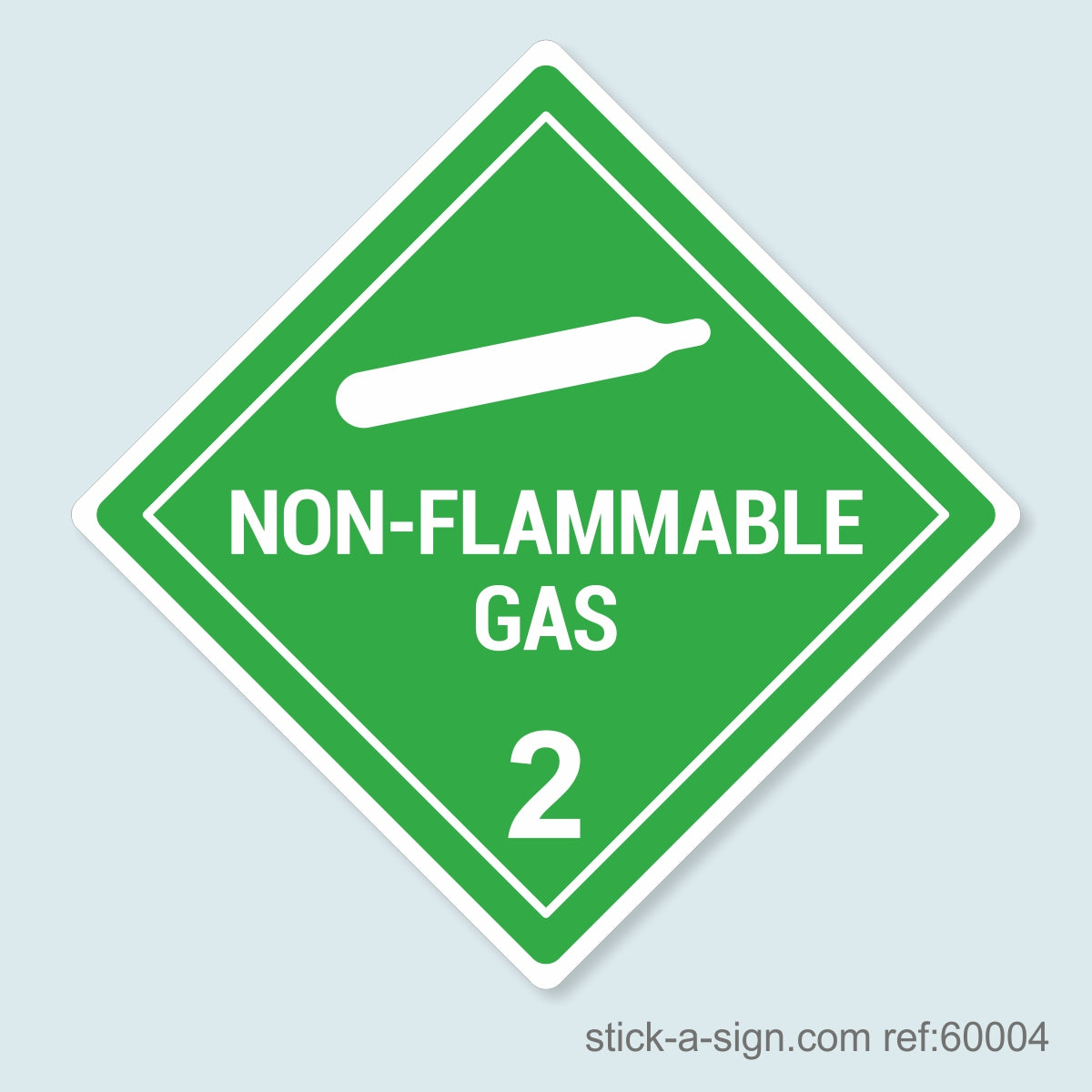 Dangerous Goods Sticker - Non-Flammable Gas (White)