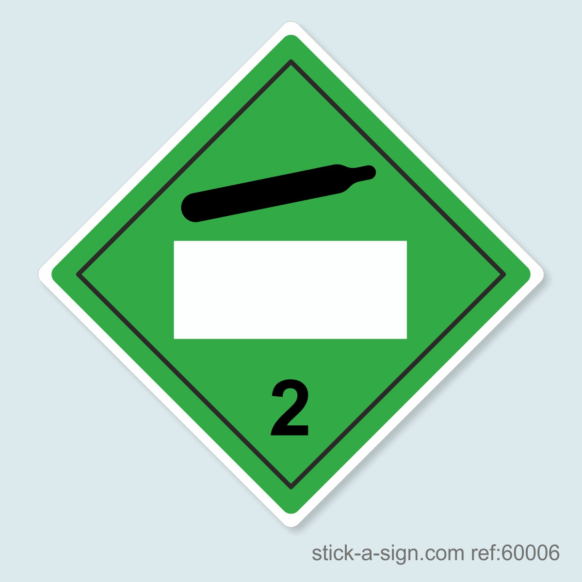 Dangerous Goods Sticker - Non-Flammable Gas Blank