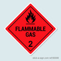 Dangerous Goods Sticker - Flammable Gas