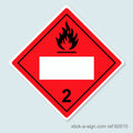 Dangerous Goods Sticker - Flammable Gas Blank