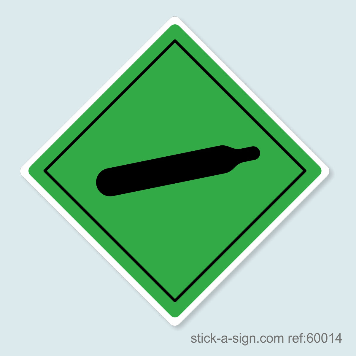 Dangerous Goods Sticker - Compressed Gas Bottle