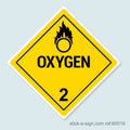 Dangerous Goods Sticker - Oxygen