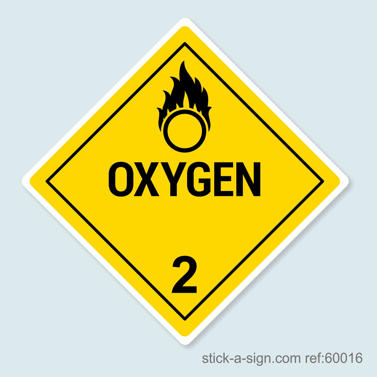 Dangerous Goods Sticker - Oxygen