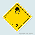 Dangerous Goods Sticker - Oxidizing Gas