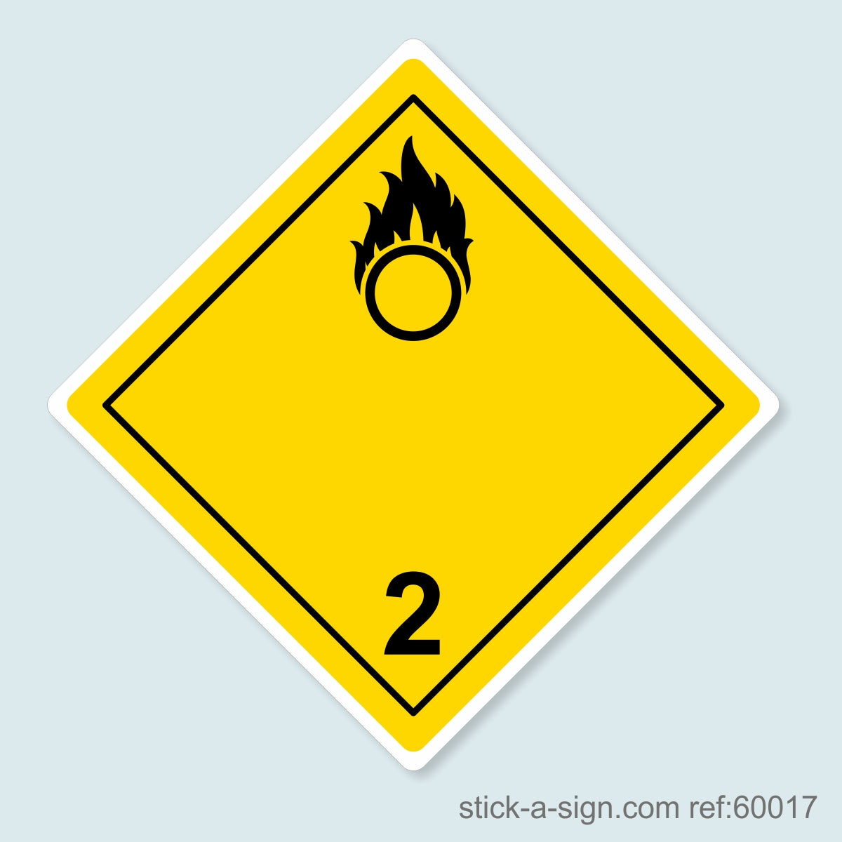 Dangerous Goods Sticker - Oxidizing Gas