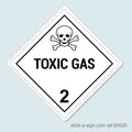 Dangerous Goods Sticker - Toxic Gas