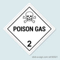 Dangerous Goods Sticker - Poison Gas