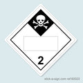 Dangerous Goods Sticker - Toxic Gas Blank
