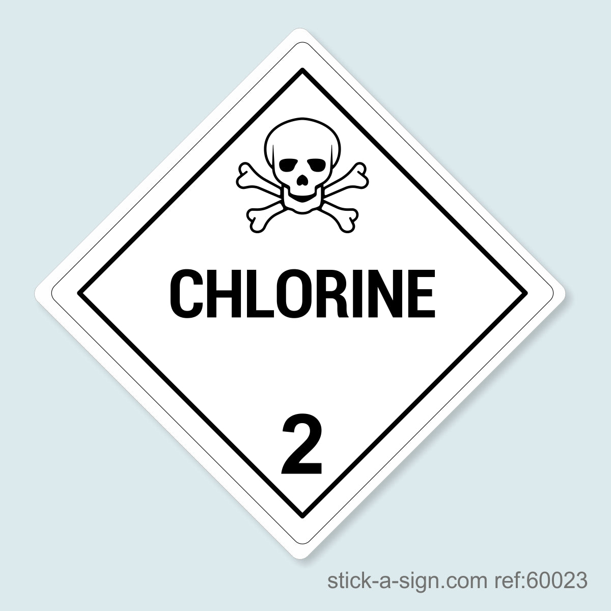 Dangerous Goods Sticker - Chlorine Gas