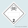 Dangerous Goods Sticker - Poison Gas Blank