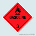 Dangerous Goods Sticker - Gasoline