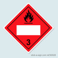 Dangerous Goods Sticker - Flammable Blank