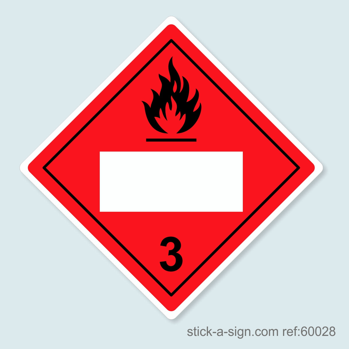 Dangerous Goods Sticker - Flammable Blank