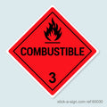 Dangerous Goods Sticker - Combustible