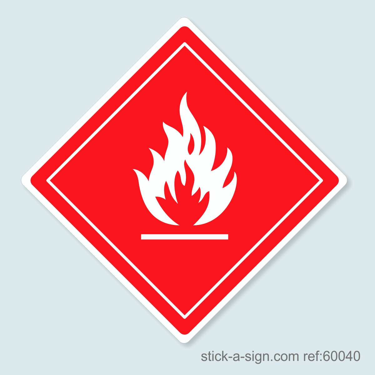 Dangerous Goods Sticker - Flammable (White)