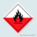 Dangerous Goods Sticker - Spontaneously Combustible