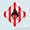 Dangerous Goods Sticker - Flammable Solid