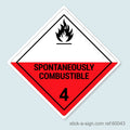 Dangerous Goods Sticker - Spontaneously Combustible