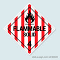 Dangerous Goods Sticker - Flammable Solid