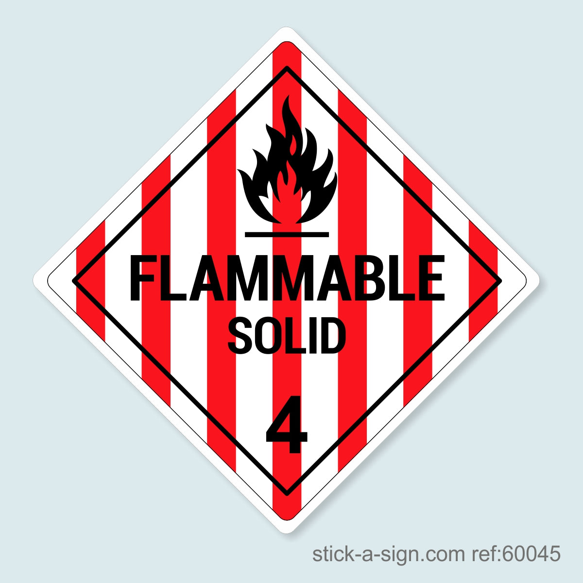 Dangerous Goods Sticker - Flammable Solid