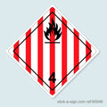 Dangerous Goods Sticker - Flammable Solid