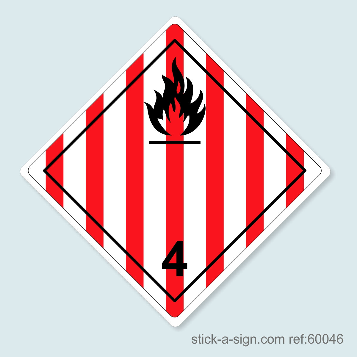Dangerous Goods Sticker - Flammable Solid