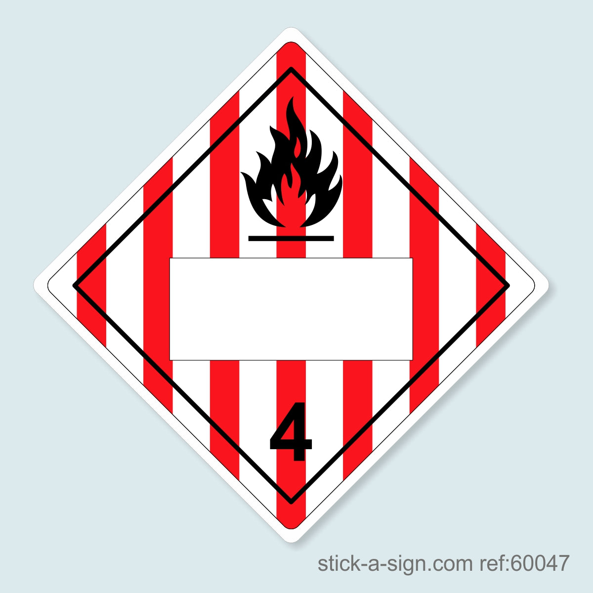 Dangerous Goods Sticker - Flammable Solid Blank