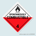 Dangerous Goods Sticker - Spontaneously Combustible
