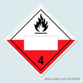 Dangerous Goods Sticker - Spontaneously Combustible Blank