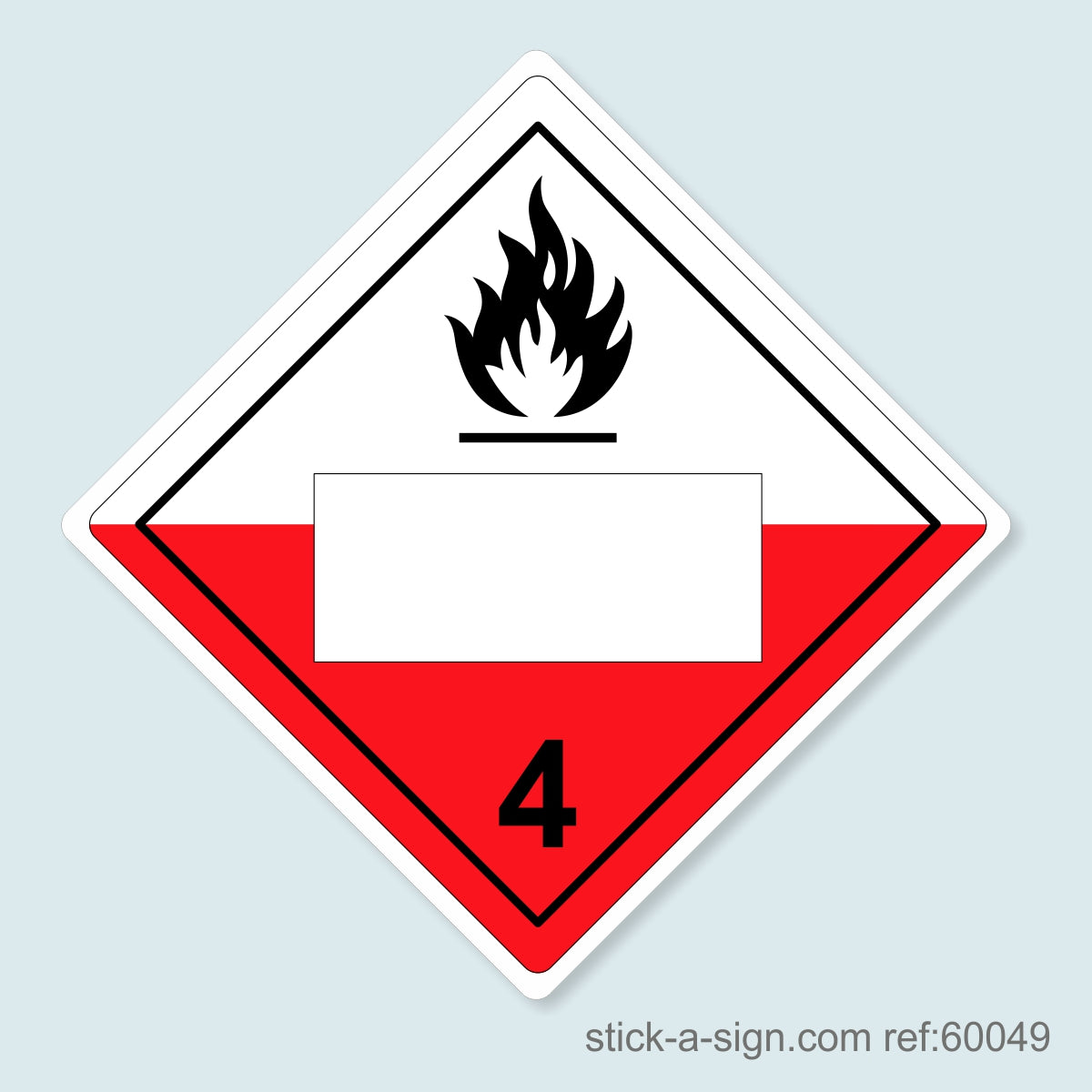 Dangerous Goods Sticker - Spontaneously Combustible Blank