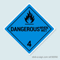 Dangerous Goods Sticker - Dangerous When Wet