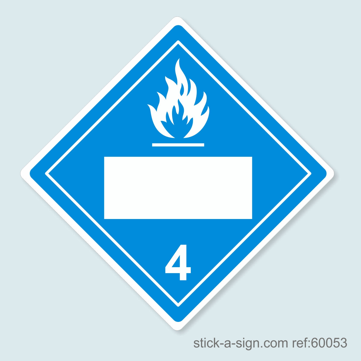 Dangerous Goods Sticker - Dangerous When Wet Blank (White)