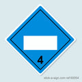 Dangerous Goods Sticker - Dangerous When Wet Blank