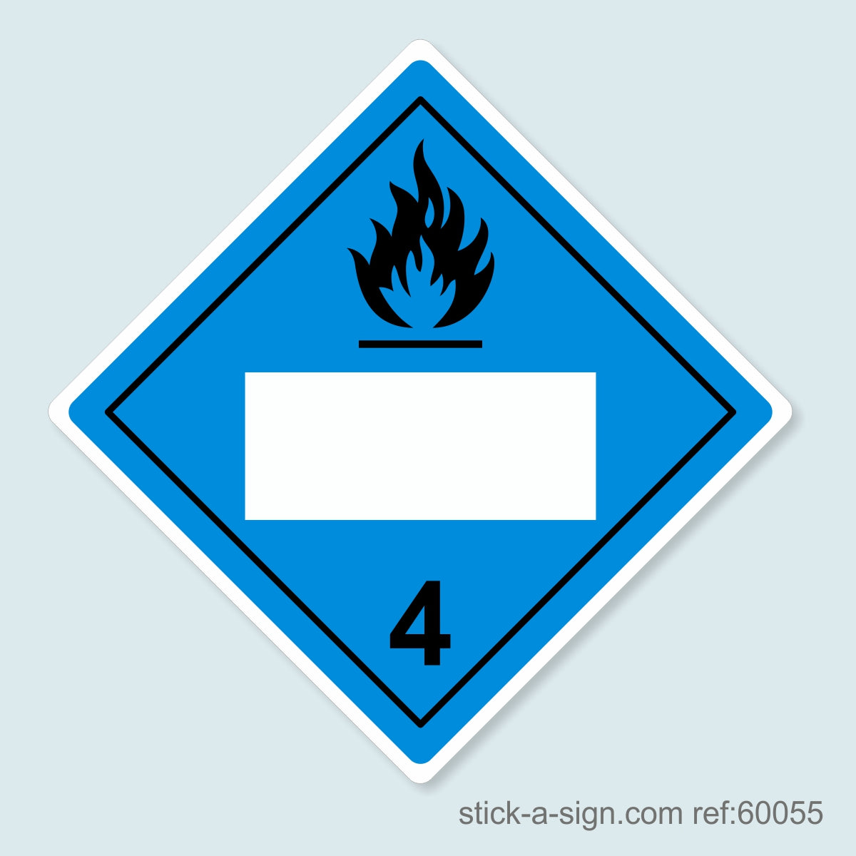 Dangerous Goods Sticker - Dangerous When Wet Blank