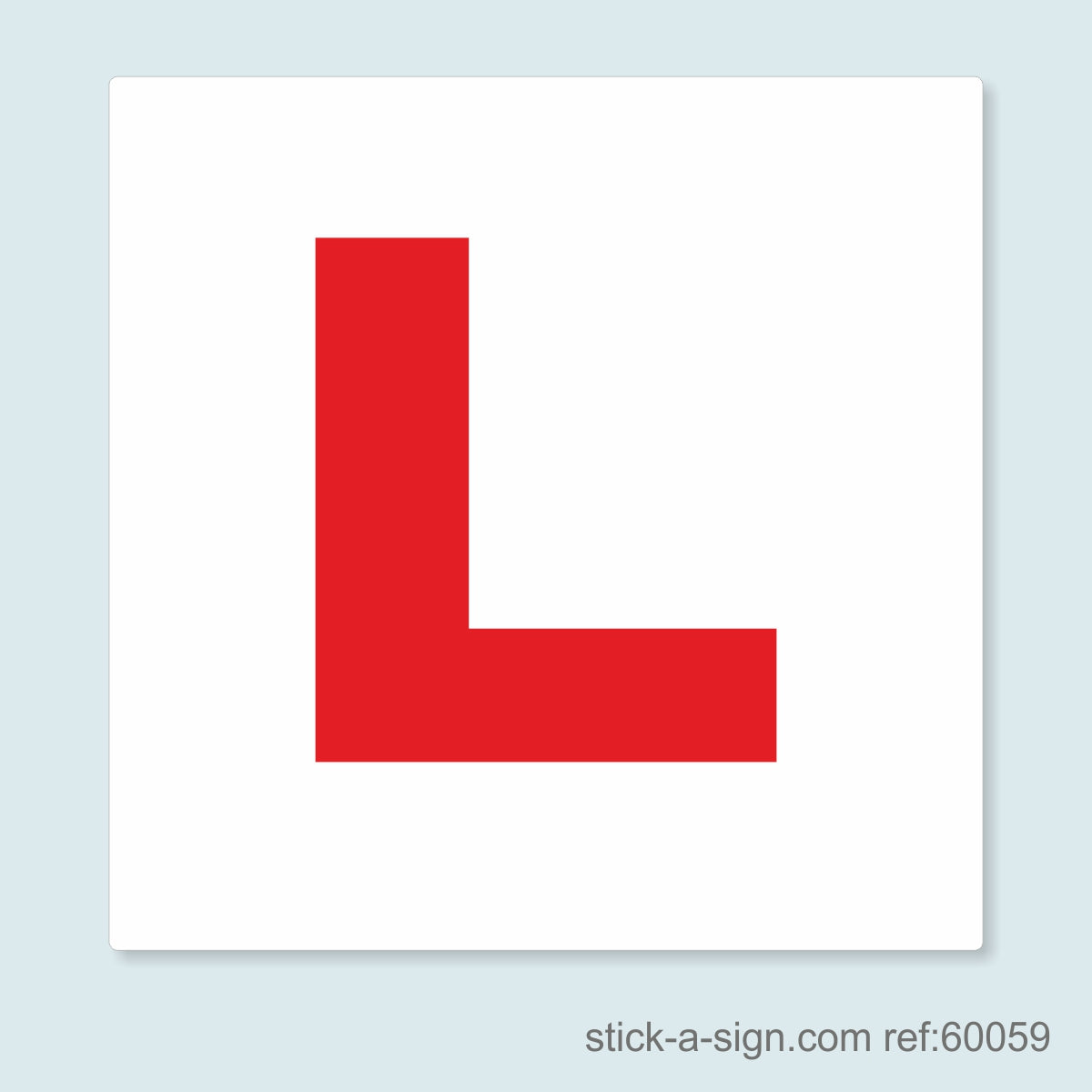 Learner L Plate Vinyl Car Sticker (Pair)