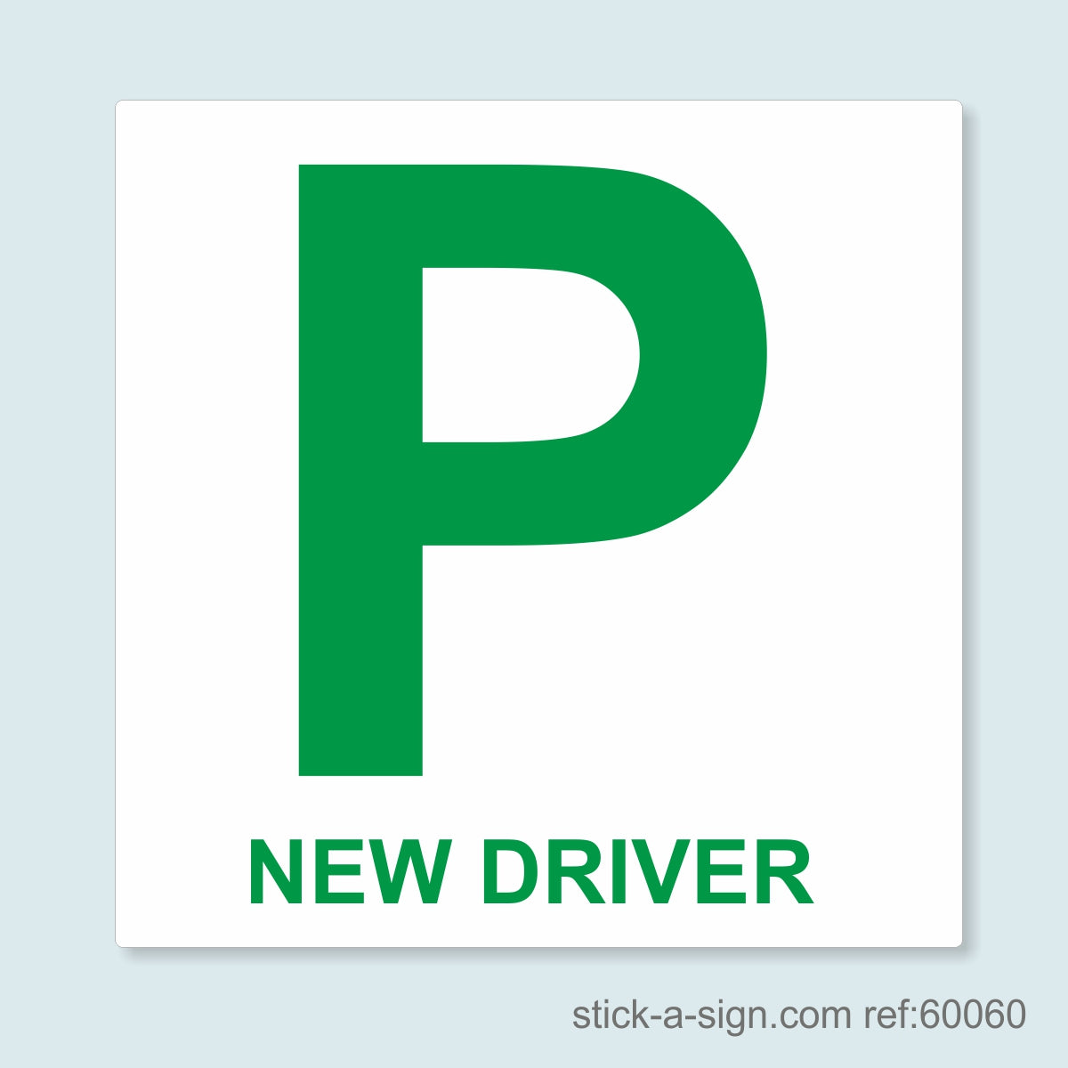 New Driver P Plate Vinyl Car Sticker (Pair)