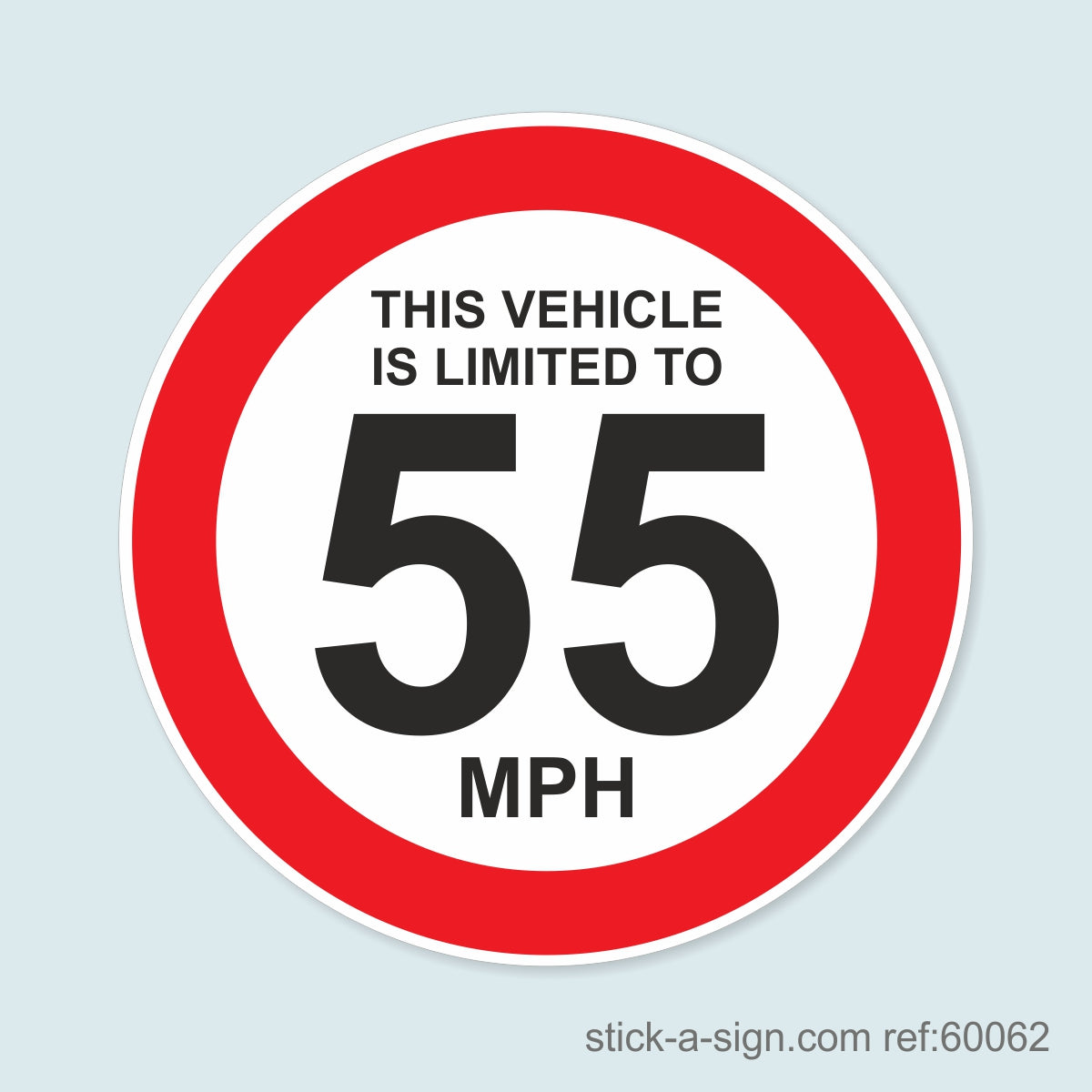 Speed Limited to 55MPH Vinyl Sticker