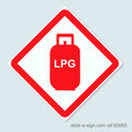 Dangerous Goods Sticker - LPG Gas Bottle