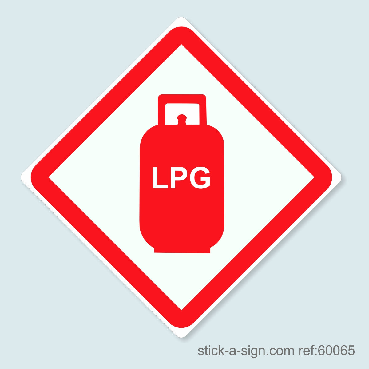 Dangerous Goods Sticker - LPG Gas Bottle